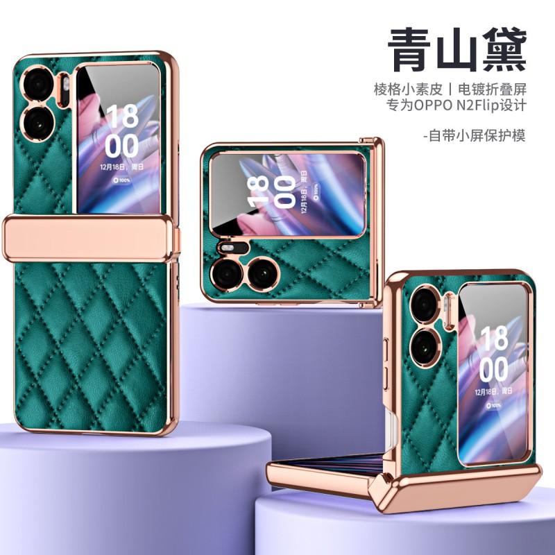 Full Coverage Flip Phone Case OPPO Find N2 Faux Leather Protective Cover With Hinge Protection Shockproof Scratch