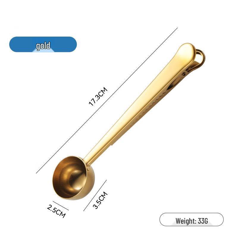 Stainless Steel Food Sealing Clip & Coffee Scoop