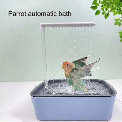 Поилка для птиц Купальня для птиц Автоматическая циркуляция воды Ванночка для попугаев С тихим ходом и регулируемым потоком воды