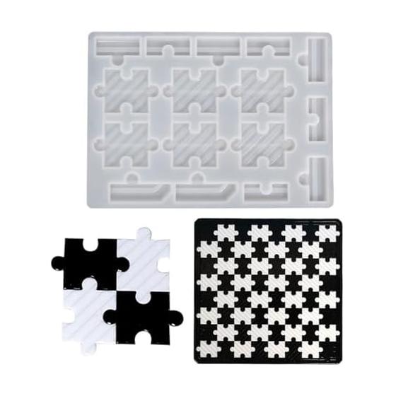 Chess Silicone Mold with Chess Board + Chess Pieces + Round Pieces Epoxy Resin Soft Mold Handmade DIY Resin Craft Silicone Mold Mold Clay Tools