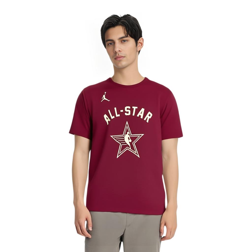 Jordan Letter Print Crew Neck Pullover Comfortable Casual Sports Short Sleeve T-Shirt Unisex T-Shirt Deep-Team-Red FQ6450-617