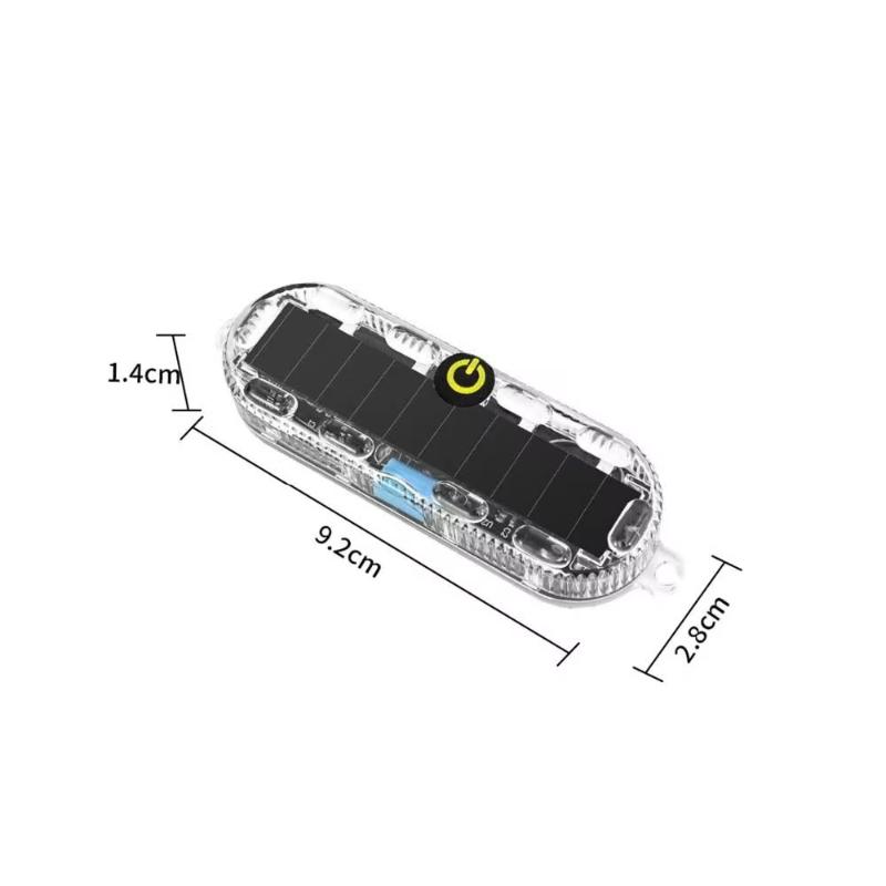 Solar Flashing Warning Light Adjustable Brightness LED Auto Parking Lamp Anti-collision for Car Night Use