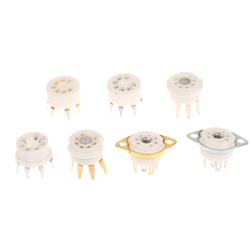 1Pcs 6Aq5 Eaa91 6J1 6J2 6X4 6Z4 Tube Socket Gold-Plated Socket For 7Pin B7G Vaccum Tube Amplifier Audio Diy