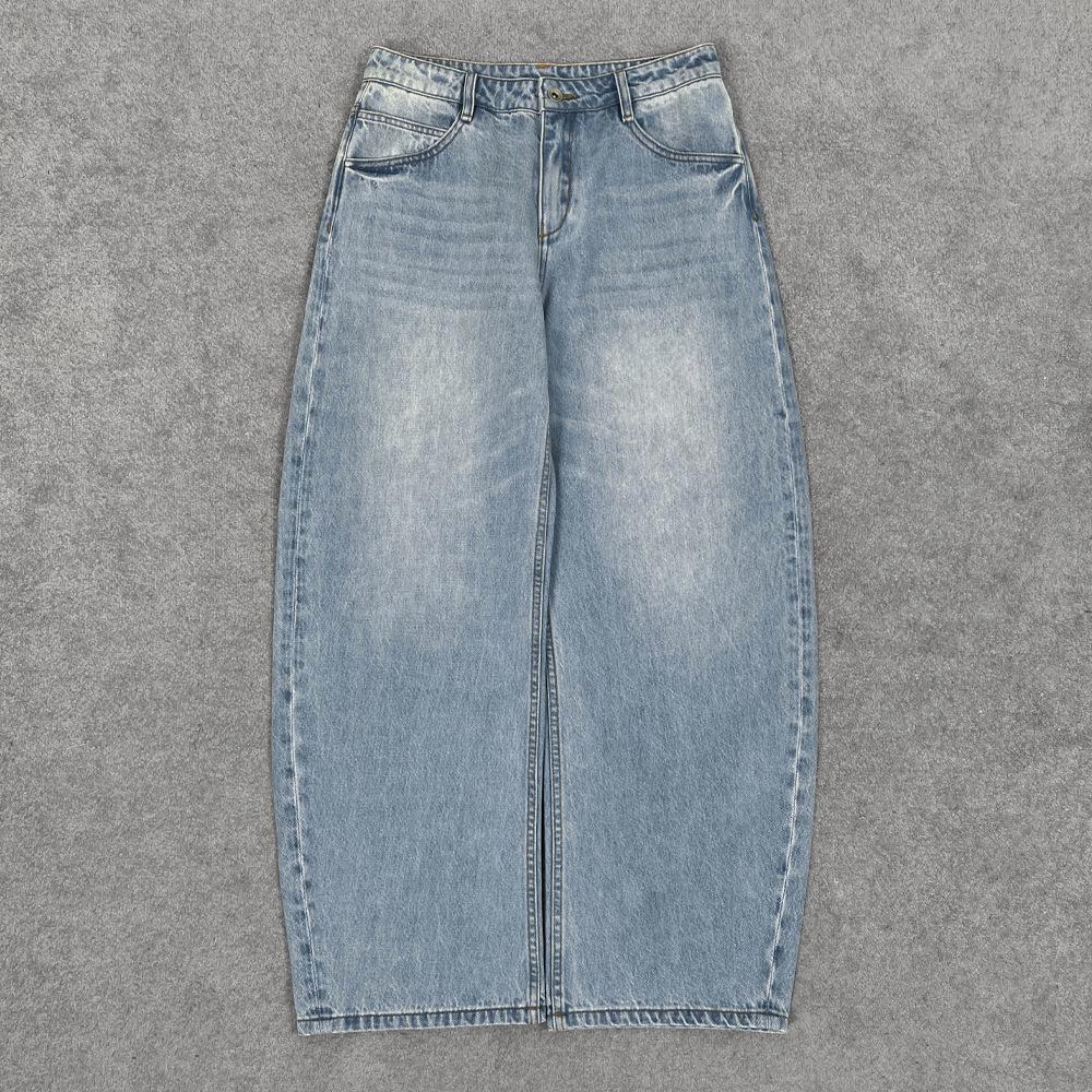 

South Oil Women s Mid-Rise Banana Fit Distressed Washed Denim Long Jeans Small