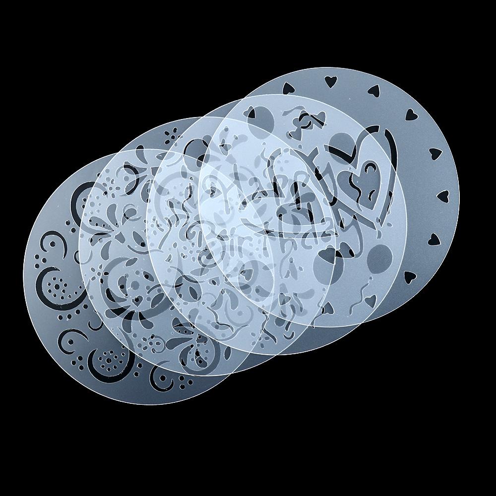 Sugar Sieve Lace Flower Edge Cake Stencil Set Cake Decorating Tool Bakeware Template Spray Molds