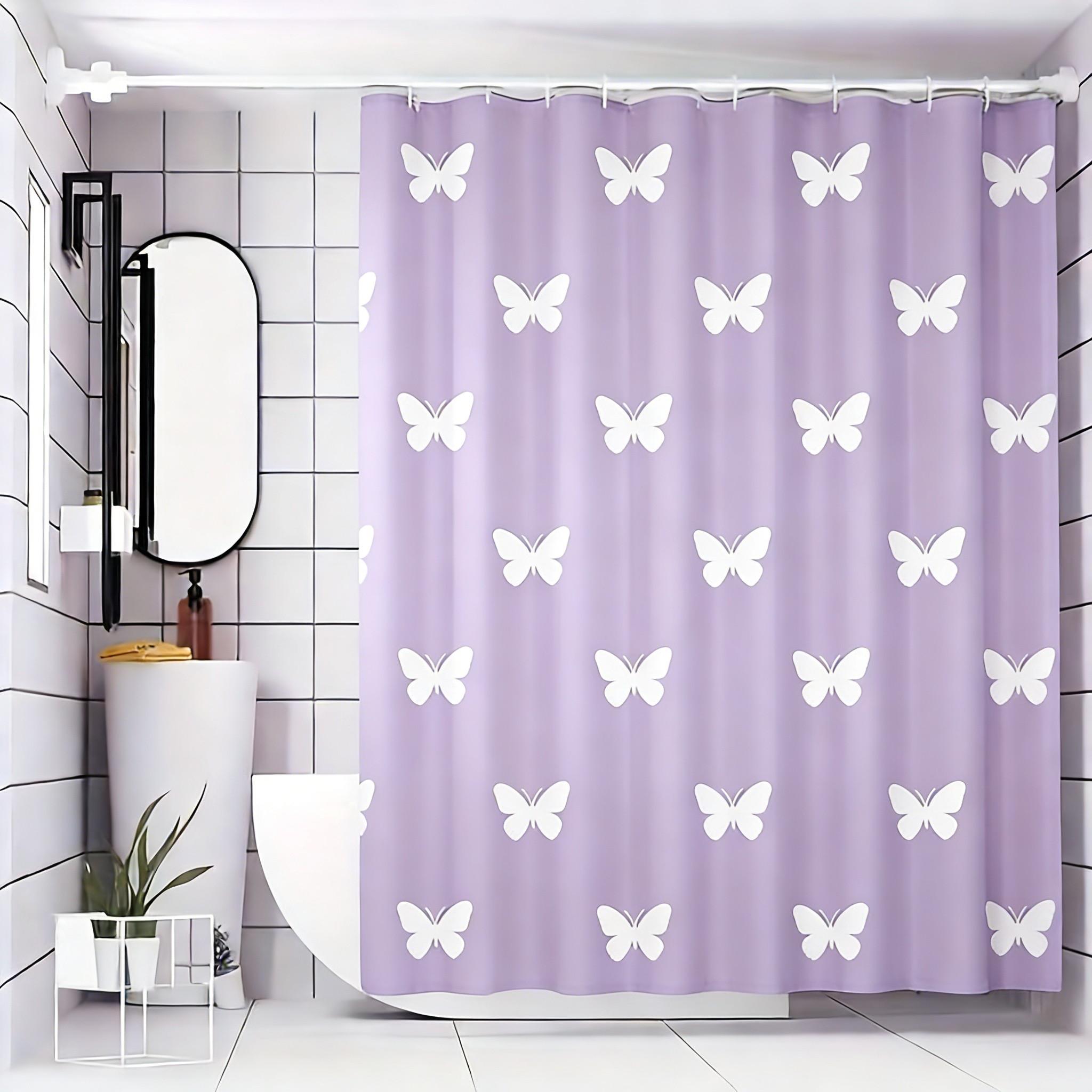 Minimalist Gold Ginkgo Leaf Grid Waterproof Shower Curtain for Bathroom Decor 1pc-90x180