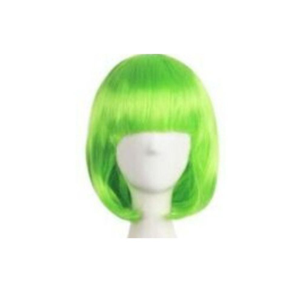 Lady Wig Women's Short Straight Bangs Full Hair Wigs Cosplay Party Hair Bob Wig Multiple Color Synthetic Hair