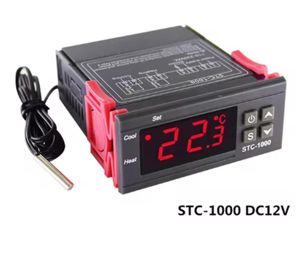 

STC-1000 Цифровой светодиодный регулятор температуры Отопление Охлаждение Цельсия Термостат 2 реле Выход с NTC Датчик Зонд 12 В 24 В