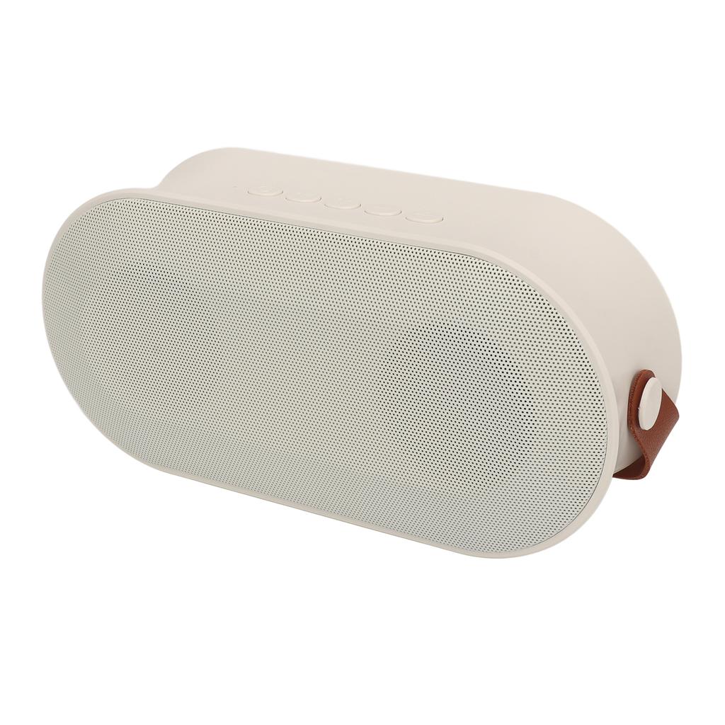 Bluetooth Microphone Speaker Cute Appearance Ambient Light High Power Portable Wireless Speaker for Home Party White