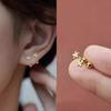 Five-Petal Flower Stud Earrings - Screw Back