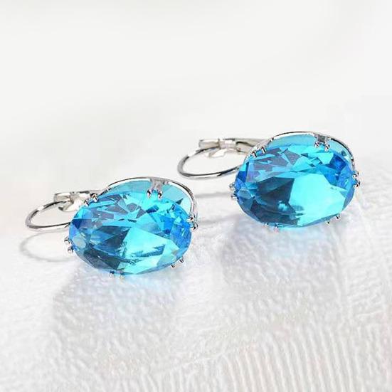1/2 Pairs Teardrop Earrings Lightweight Sparkling Cubic Zirconia Water-drop Pendant Drop Earrings Jewelry Accessories