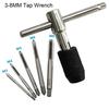 T-Handle Tap Wrench Set Threading Tapping Hand Tool Kit Ratcheting Tap Wrench T Type Thread Tapping Tool For Home Use