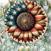 Metal Tin Wall Art Sign, Vintage American Flag Rustic Decor Gift for Home
