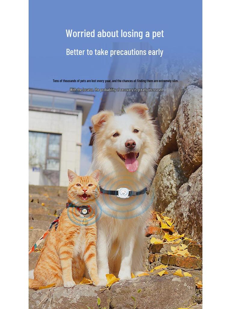 Pet Tracker Collar: Compact Cat & Dog Locator, Anti-Lost Device, Phone Finder