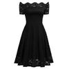 Women's Fall Off Shoulder Floral Maxi Dresses Formal Short Sleeve Cocktail Wedding Guest Dress
