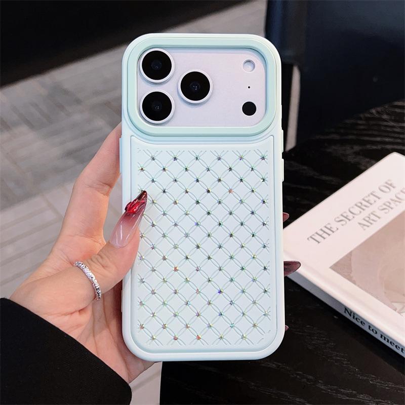 

iPhone 17 Pro Max Dopamine Starry Rhinestone Drop-Proof Case iPhone 13 Pro Max светло-голубой