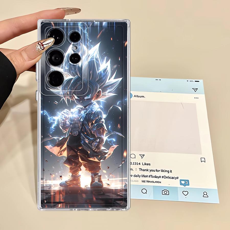 Phone Cover Case for Samsung Galaxy S25 Edge S26 S23 Ultra Note 20 Ultra 10 S20 Plus S21 S24 S22 FE Dragon Ball Cool Super