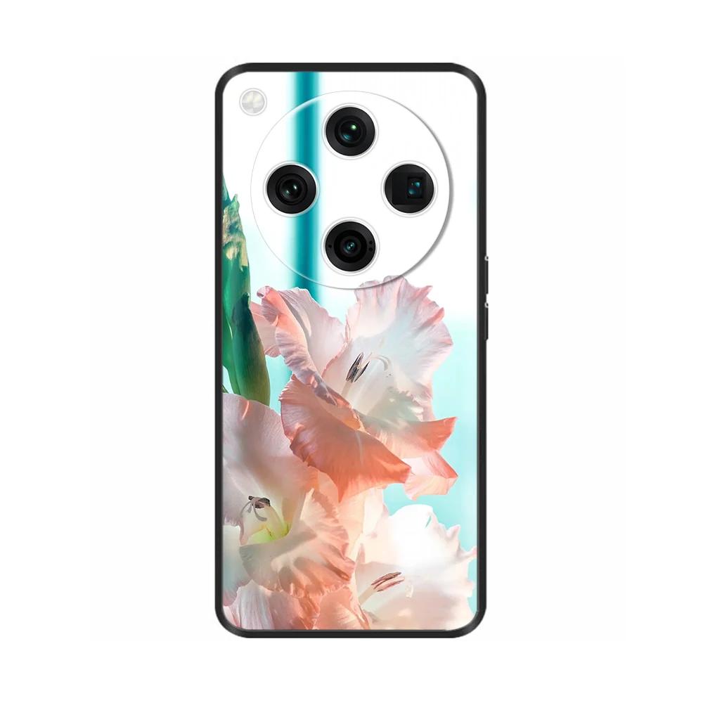 Painted Cover For Oppo Find X8 Pro Soft Black Silicon Back Cover Cases For Oppo Find X8 Findx8 Pro Shockproof Shell Cases Bumper