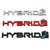 3D Metal HYBRID Logo Car Emblem Fender Badge Rear Trunk Decal For Reiz RAV4 HYBRID Stikcer Auto Styling Accessories