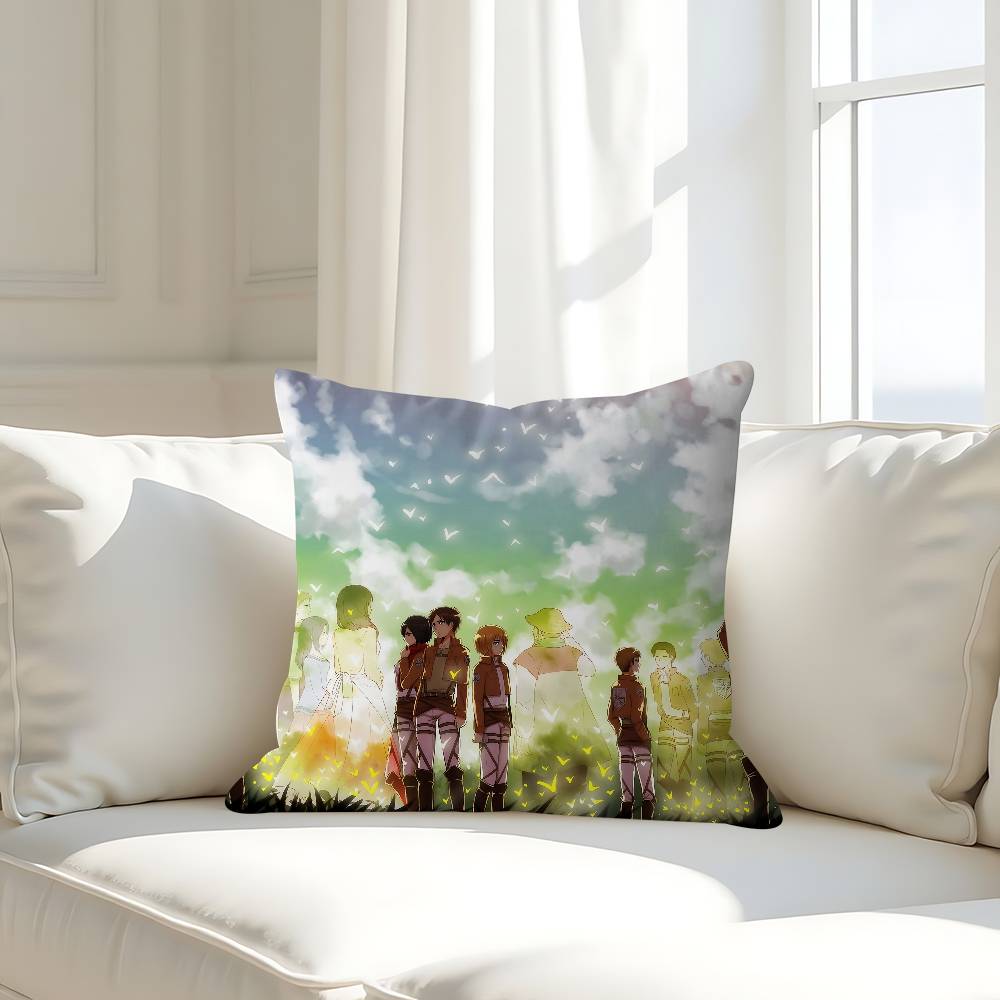 Anime Attack ON Titan Office Cushion Pillowcase Car Cushion Cover45X45CM Lumbar Pillowcase Sofa Pillowcover