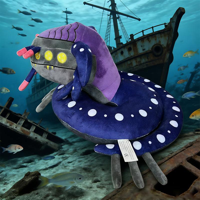 20CM New Hot Subnautica Cartoon Game-related Periphery Plush Toy Cute Anime Character Deep-sea Snake Doll Kid Fan Birthday Gifts