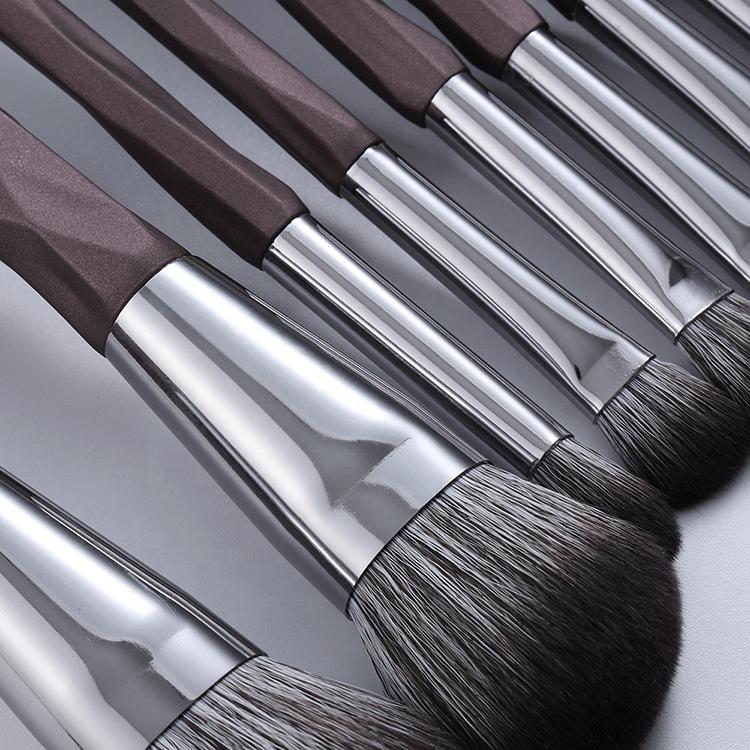 Private Label Diamond Shape Handle Loose Powder Eye Synthetic Makeup Brush Set