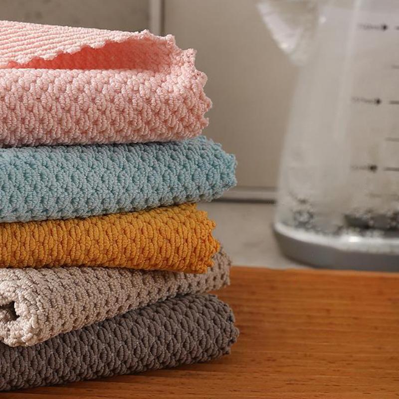 Household Corn Grain Scrubbing Cloth Cleaning Towel Multi-Functional Thickened Kitchen Absorbent Cleaning Dishcloth