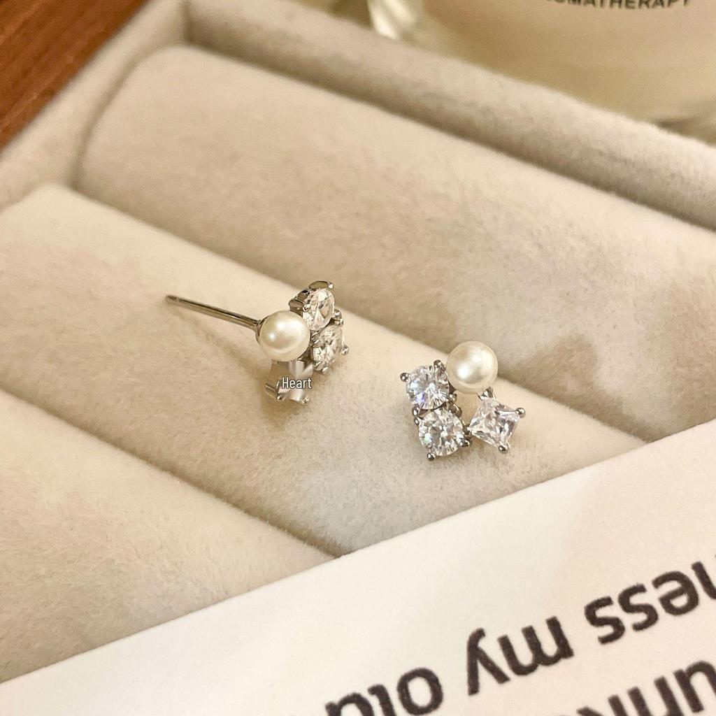 Zhao Lusi-Inspired Sterling Silver Pearl Earrings - High-End Niche Design