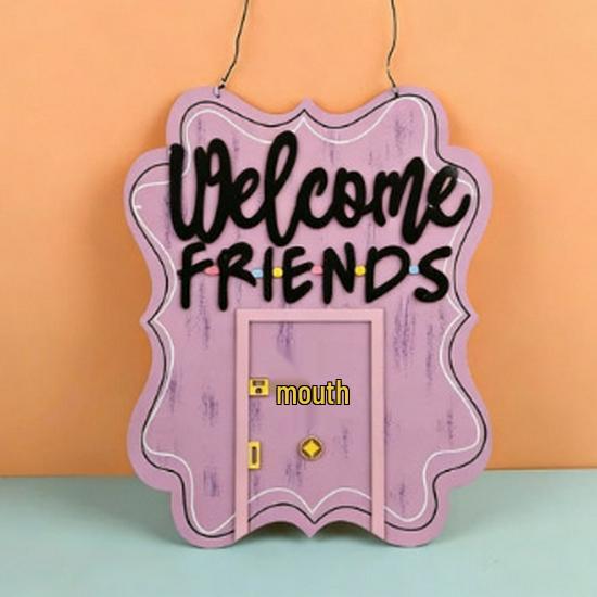 

Purple Wooden Key Holder & Wall Shelf for Entrance Decor