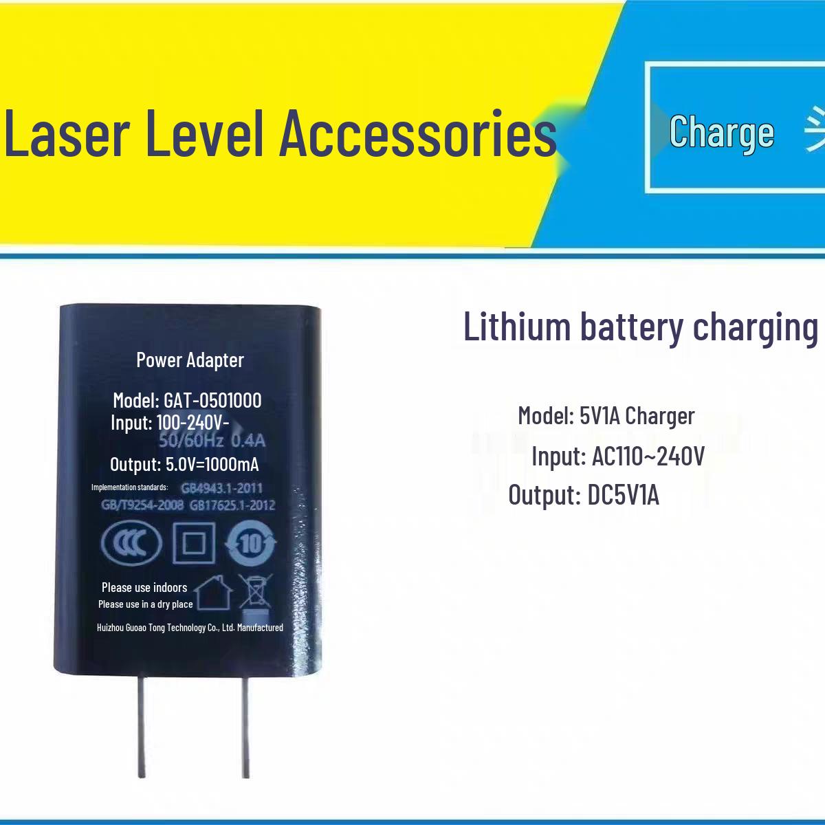 Daiger Original Battery & Infrared Charger for 12-Line Spirit Level with Accessories