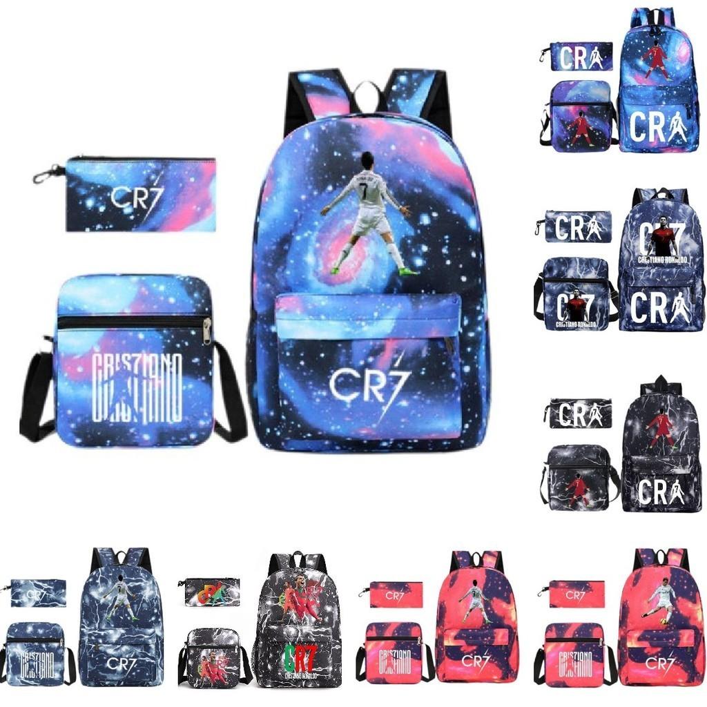 Cr7 Children's Backpack Set With Breathable Comfortable Straps And Letter Print