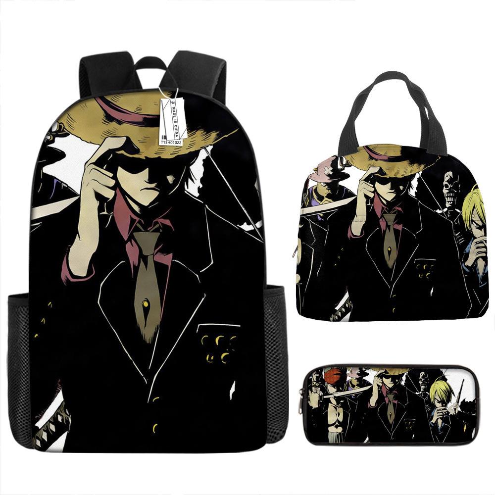 

ONE PIECE one piece шкільний рюкзак Рюкзак Луффі Учні початкової та середньої школи Рюкзак великої місткості Дитяча сумка для обіду as the picture