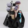 Vertical Makeup Bag Waterproof Portable Makeup Brush Organizer Large Capacity Stand-Up Cosmetic Bag for Travel Business Trips