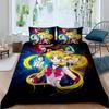 2026 Neues Sailor Moon Zeichentrick Drei-teiliges Deluxe-Bettwäsche-Set, Enthält Bettwäsche in Normal- und King-Size, Perfektes Weihnachtsgeschenk