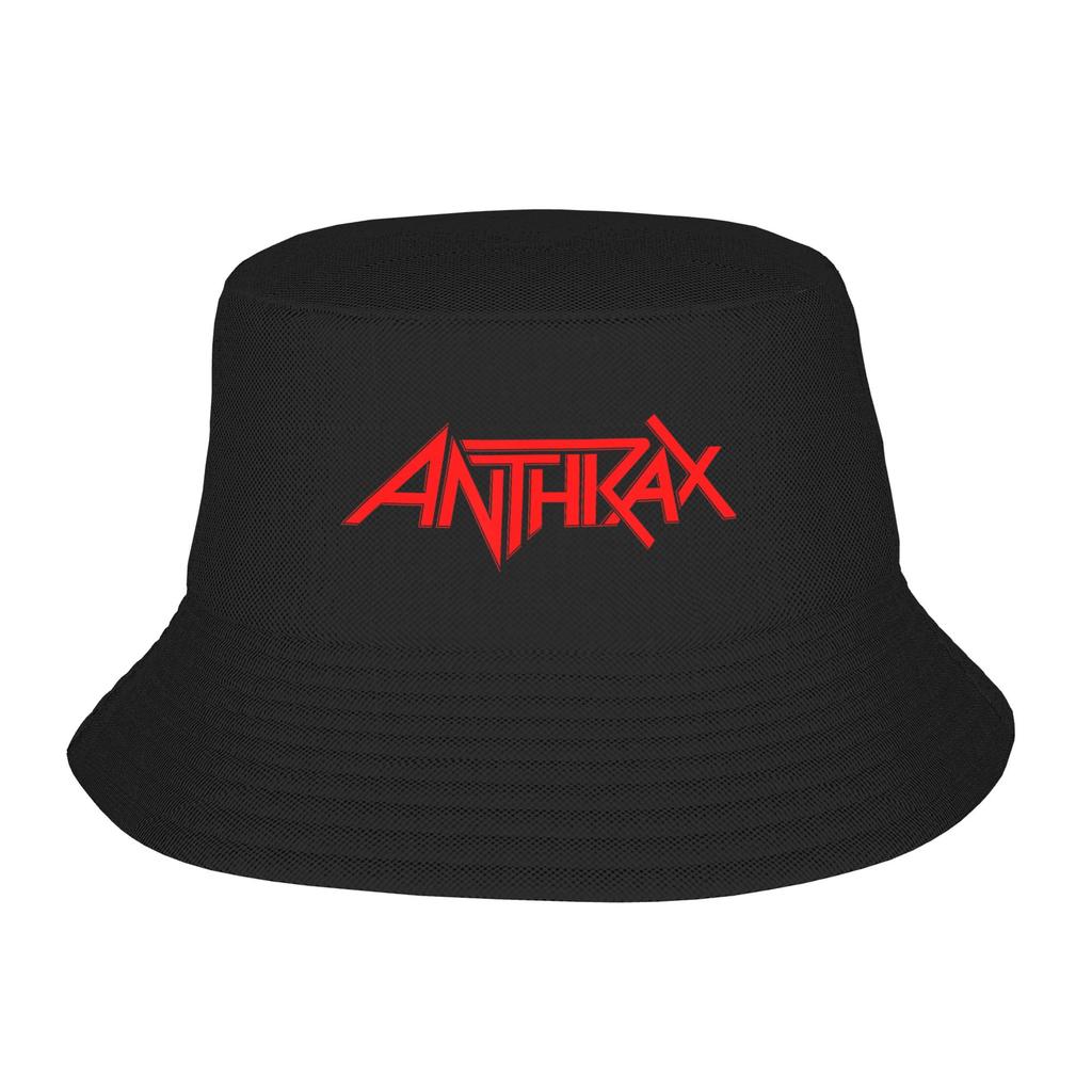 Anthrax Anthrax Red Logo Bucket Hat Outdoor Fisherman Caps Breathable Vacation Sun Hats For Unisex Casual Custom DIY Cap
