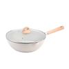 Maifan Stone Non-stick Wok Frying Pan - Deep Flat Bottom Steak Pan