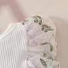 Baby Ruffle Bow Flower Mesh Dress Jumpsuit for 0-2 Years