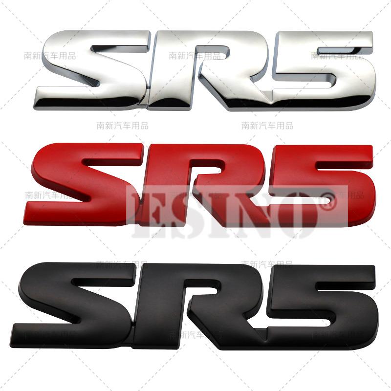 1Pc Car Styling V6 SR5 3D Metal Alloy Adhesive Emblem Rear Trunk Badge Fender Sticker Body Decal for  Tacoma 4Runner Sequoia
