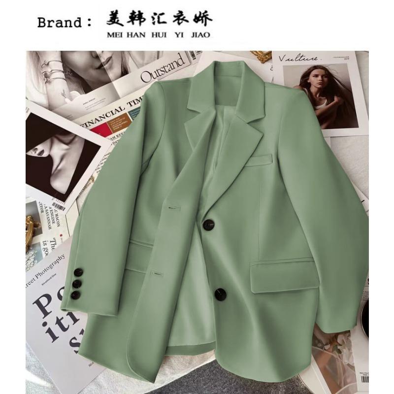 Niche Korean Style Fashionable Beige Suit Jacket for Women in Spring and Autumn Internet Celebrity Street Temperament Casual