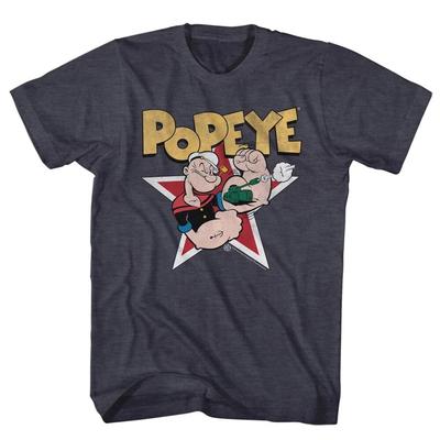 Popeye Der Seemann Klassischer Cartoon-Star & Panzer & Anker Tattoos Herren T-Shirt