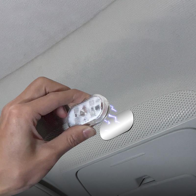 SEAMETAL Mini Car Touch Light for Floor Trunk Hood Ceiling USB Rechargeable Magnetic Ambient Lamp Auto Interior Reading Light