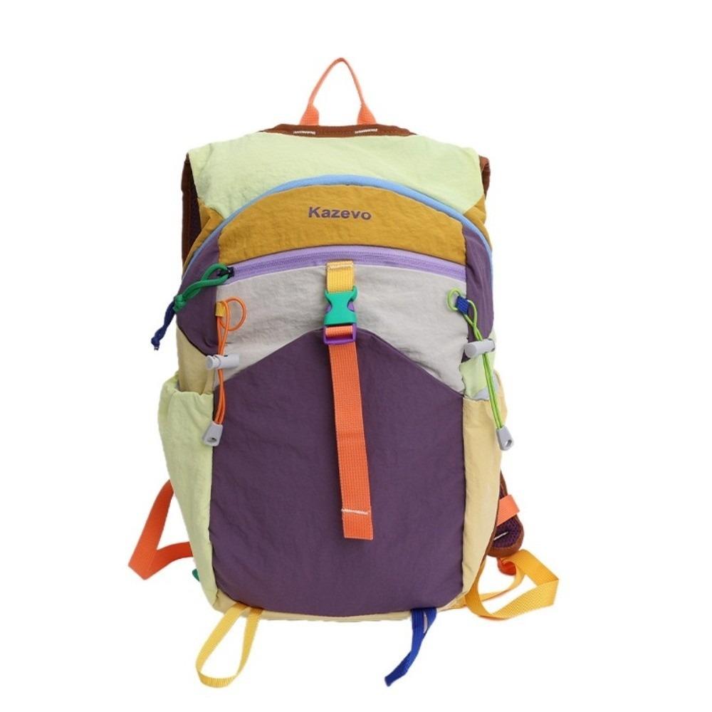 Zaino da Viaggio Multicolore Zainetto da Giorno in Nylon Zaino Portatile da Esterno Donna