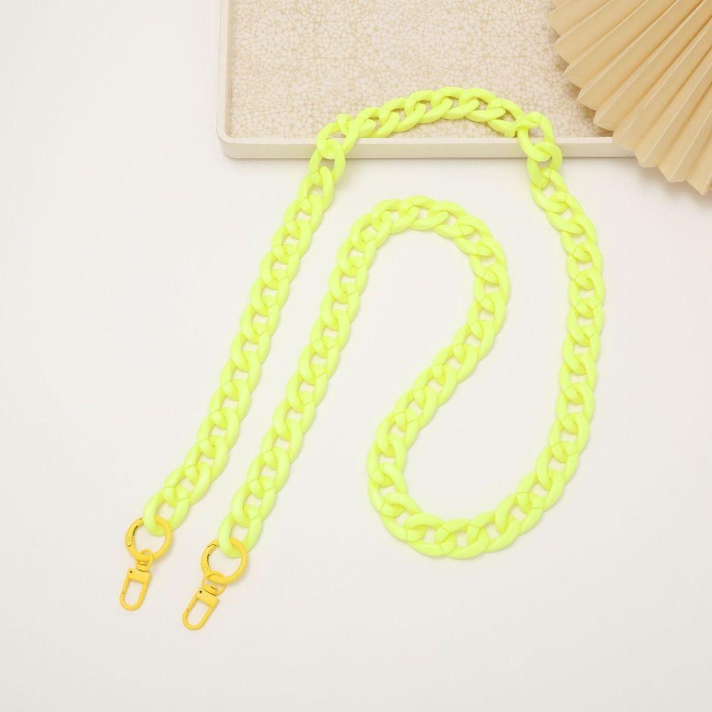 Anti-Slip Acrylic Phone Chain Wide Design Cell Phone Hanging Rope Portable Phone Strap  Unisex