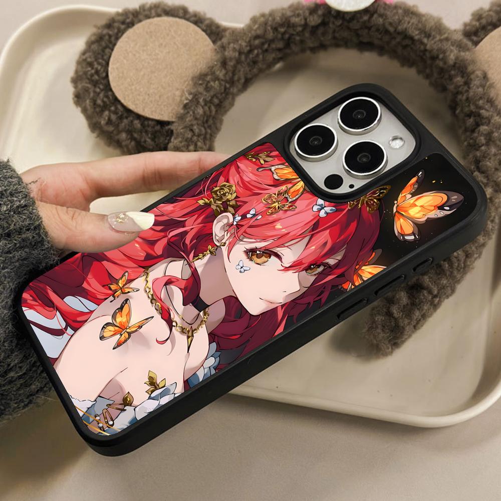 HSR Himeko Matte Surface Mobile Phone Case for iPhone 17 16 15 14 13 12 11 Air Pro Max Plus Colorful Cover