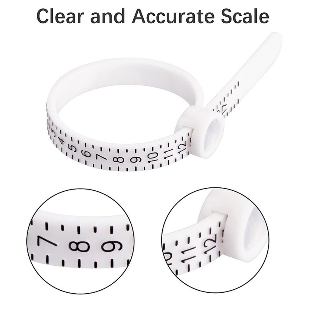 Ring Sizer Measuring Tool Reusable Finger Size Gauge Measure Set Jewelry Sizing Tools