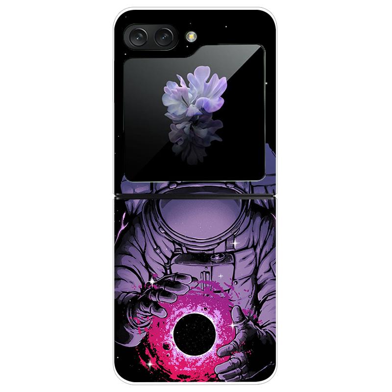 For Samsung Galaxy Z Flip 5 5G Case Cute Transparent PC Hard Case Back Cover For Samsung ZFlip5 Z Flip 5 Phone Coque Flip 5 Capa