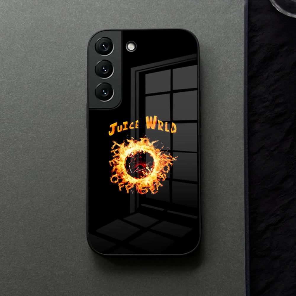 999 J-Juice W-WRLD Phone Case Glass For Samsung Galaxy S21 S25 S22 S20 S24 S23 Ultra Fe Plus A16 A34 A54 A24 Coque
