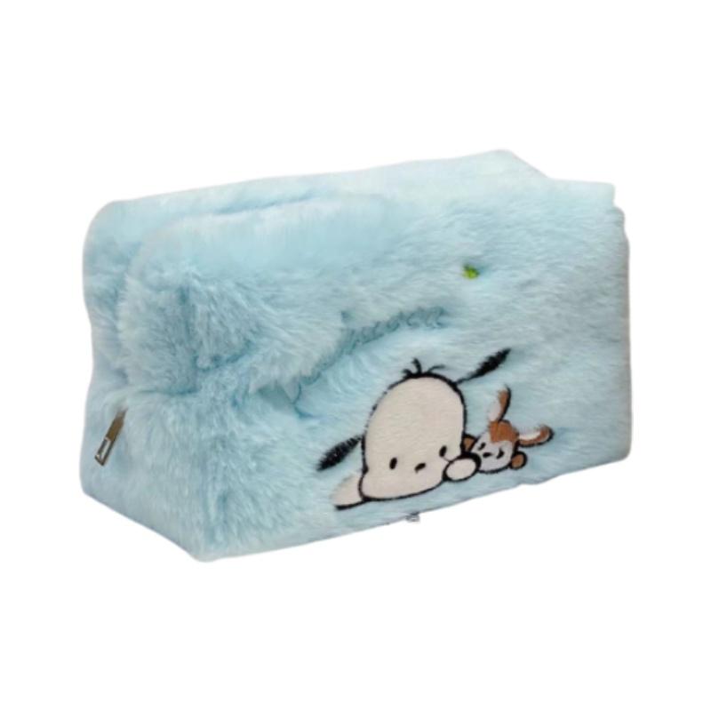Cute Ins-style Cartoon Embroidered Makeup Bag With Large Capacity For Travel And Desktop Storage
