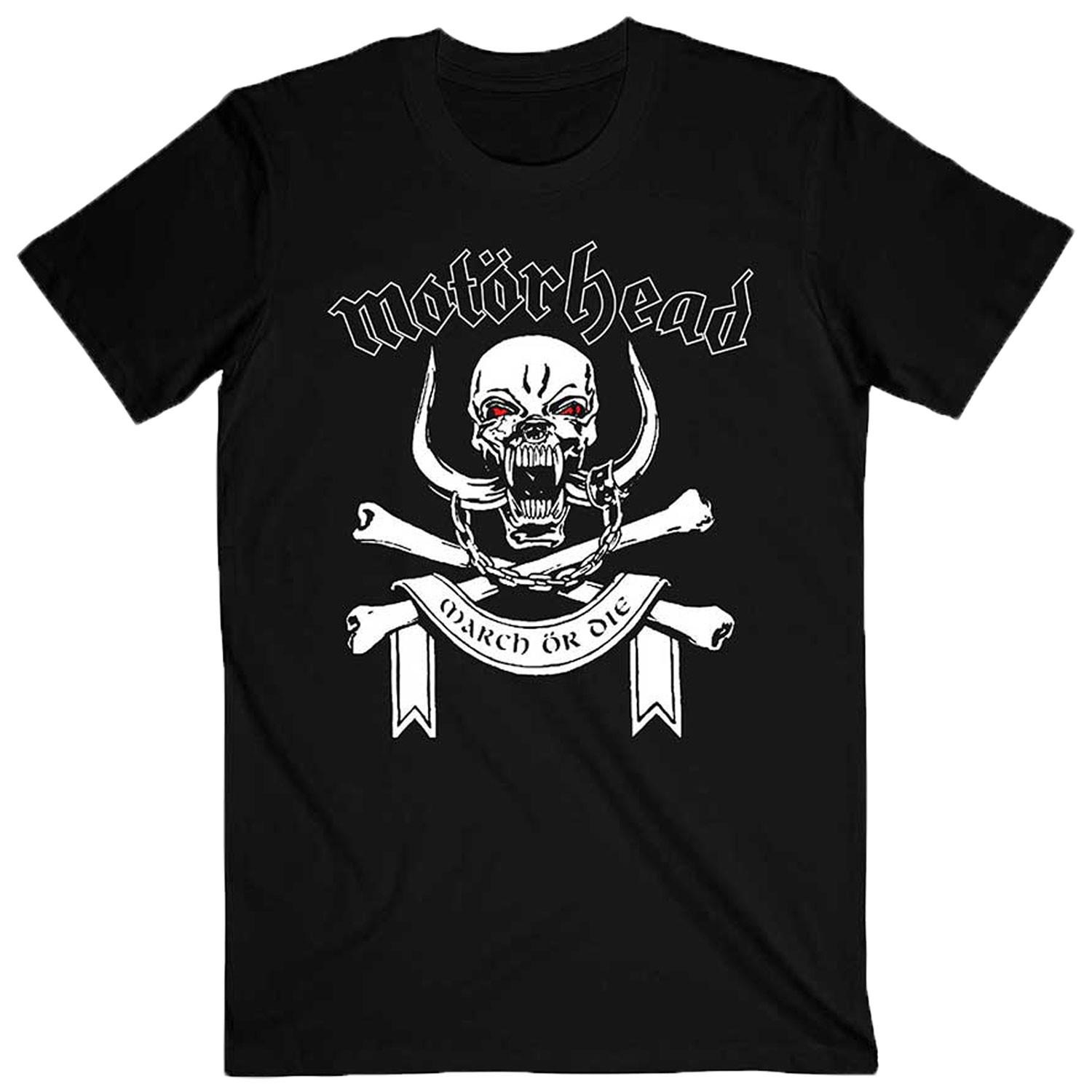 Men s Motorhead March Or Die Lyrics T-shirt Small Black XL