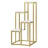 4-shelf Flower Stand - Marble / Gold Legs
